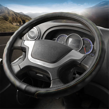 40CM Truck Steering Wheel Cover Anti-Slip Leather Sleeve Protector
