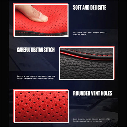 38cm Round Car Steering Wheel Cover Breathable Imitation Leather Steering Wheel Sleeve