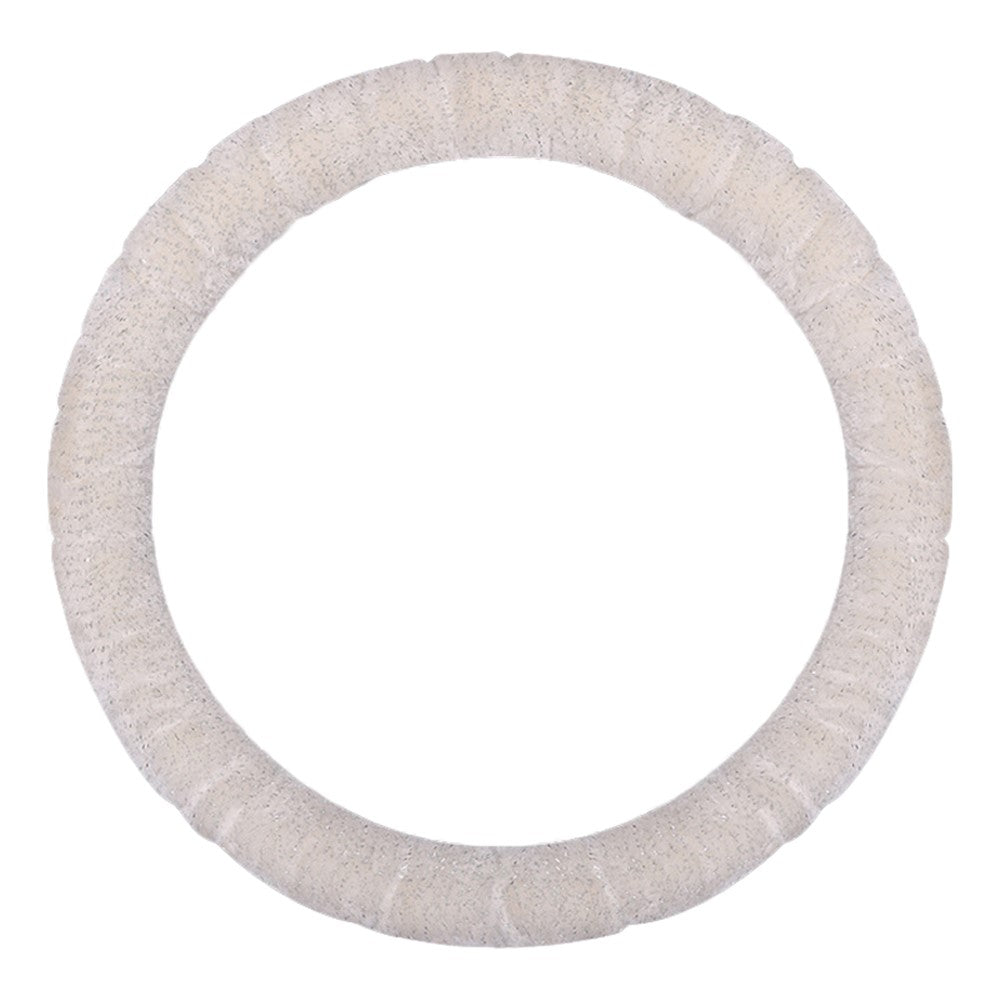 38cm Round Car Steering Wheel Cover Fluffy Winter Plush Anti-Slip Car Decoration
