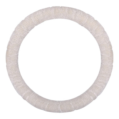 38cm Round Car Steering Wheel Cover Fluffy Winter Plush Anti-Slip Car Decoration