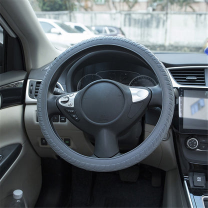 Car Tire Texture Steering Wheel Anti-slip Grip Silicone Protective Cover