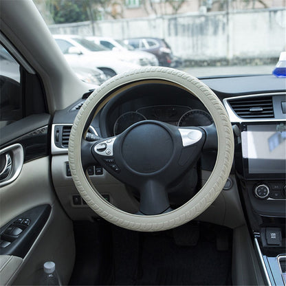 Car Tire Texture Steering Wheel Anti-slip Grip Silicone Protective Cover