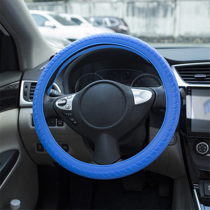 Car Tire Texture Steering Wheel Anti-slip Grip Silicone Protective Cover