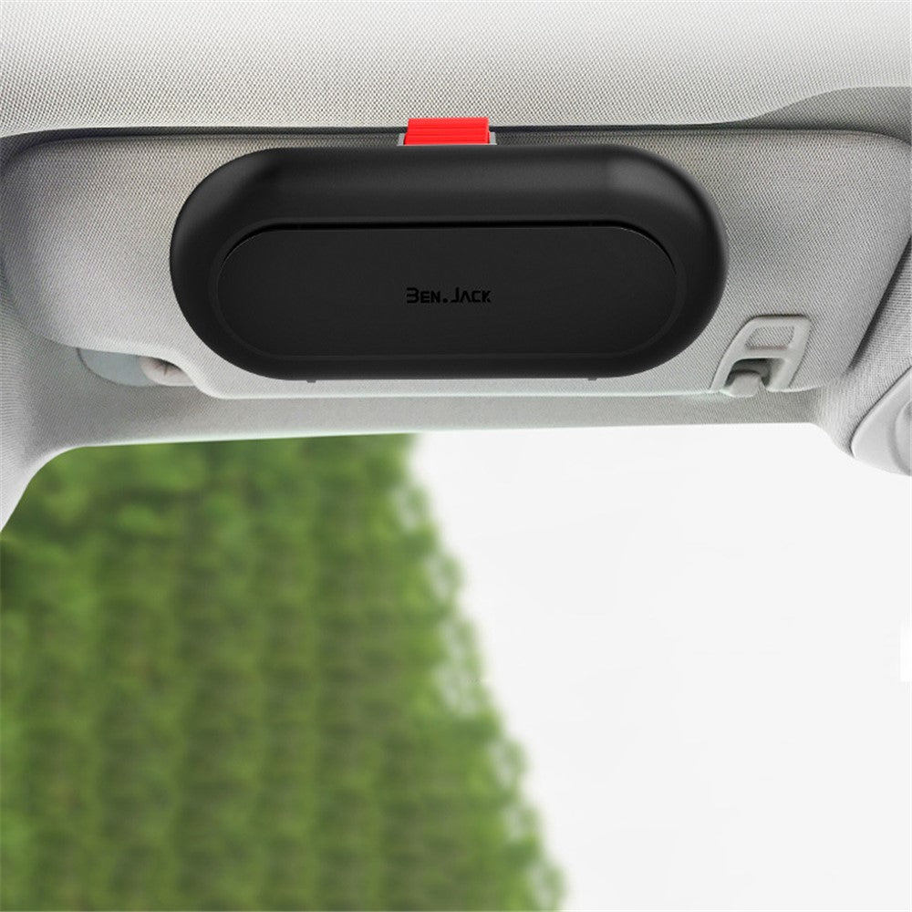 BEN.JACK Glasses Holders for Cars, Sunglasses Holder Clip for Sun Visor, Ticket Card Clip Eyeglasses Mount