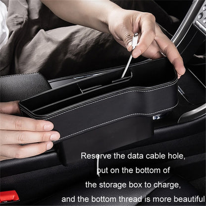 Passenger Side Car Front Seat Seam Storage Box Car Seat Gap Phone Drink Can Organizer