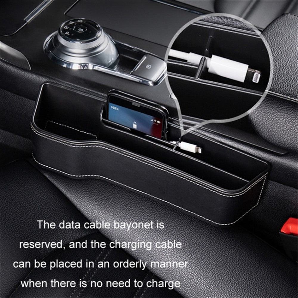 Passenger Side Car Front Seat Seam Storage Box Car Seat Gap Phone Drink Can Organizer