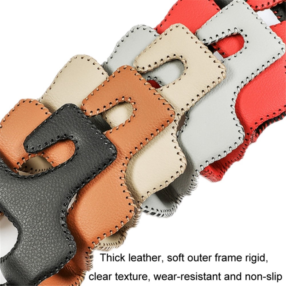 Dual Hook Design Car Seat Back Hanging Hook Stainless Steel + PU Leather Car Seat Headrest Hook Phone Holder