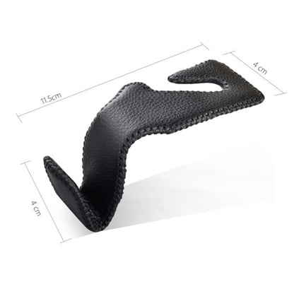 Car Seat Back Bag Hanging Hook Stainless Steel + Leather Car Seat Headrest Mount Hook