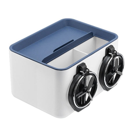 Car Armrest Storage Box ABS Tissue Case Organizer with Foldable Cup Holder