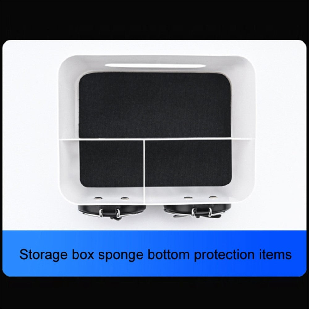 Car Armrest Storage Box ABS Tissue Case Organizer with Foldable Cup Holder