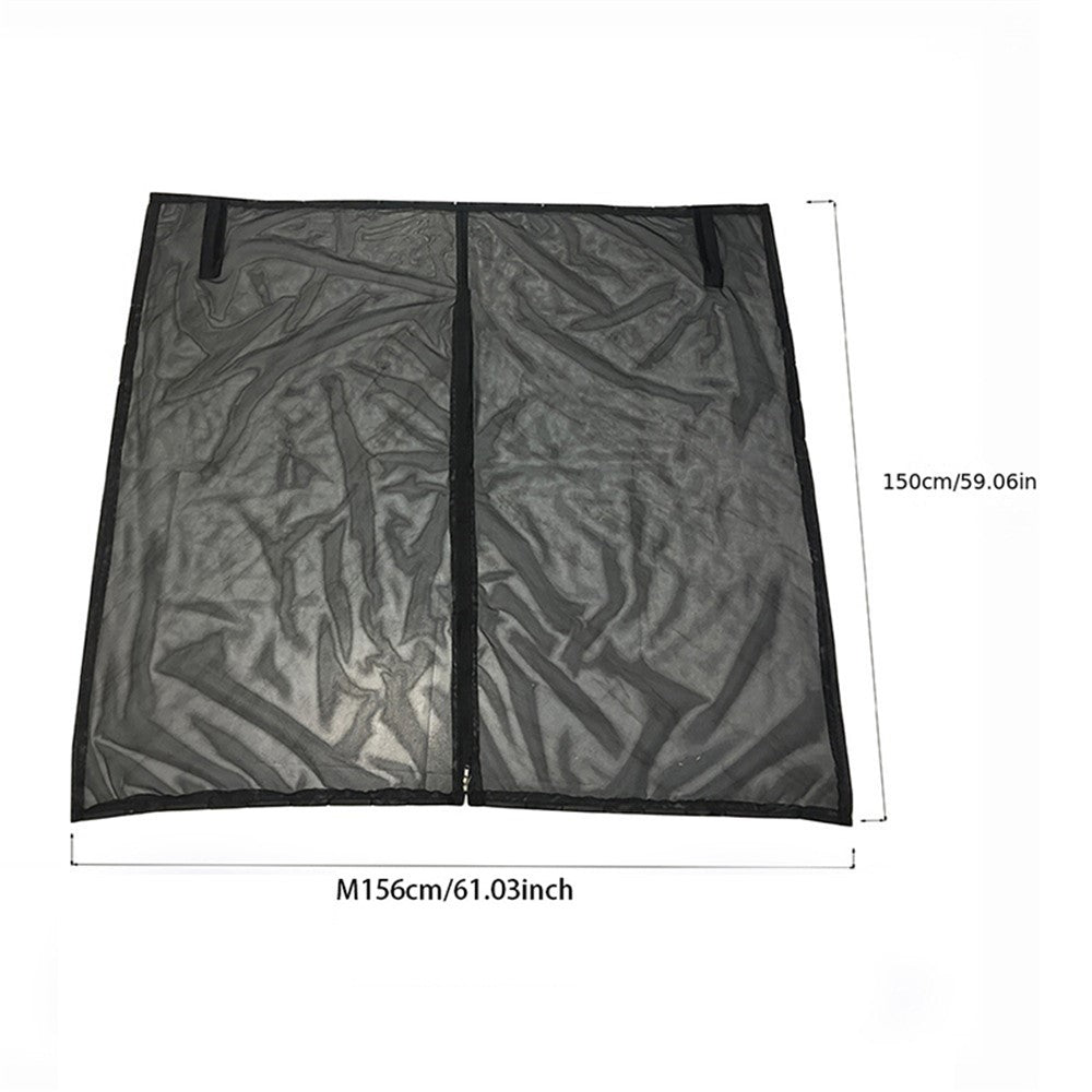 Size M Car Camping Tailgate Nylon Mesh Screen SUV MPV VAN Bug Screen Magnetic Mosquito Net, 156 x 150cm