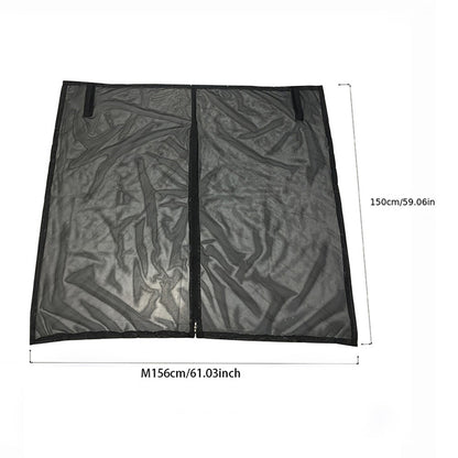 Size M Car Camping Tailgate Nylon Mesh Screen SUV MPV VAN Bug Screen Magnetic Mosquito Net, 156 x 150cm