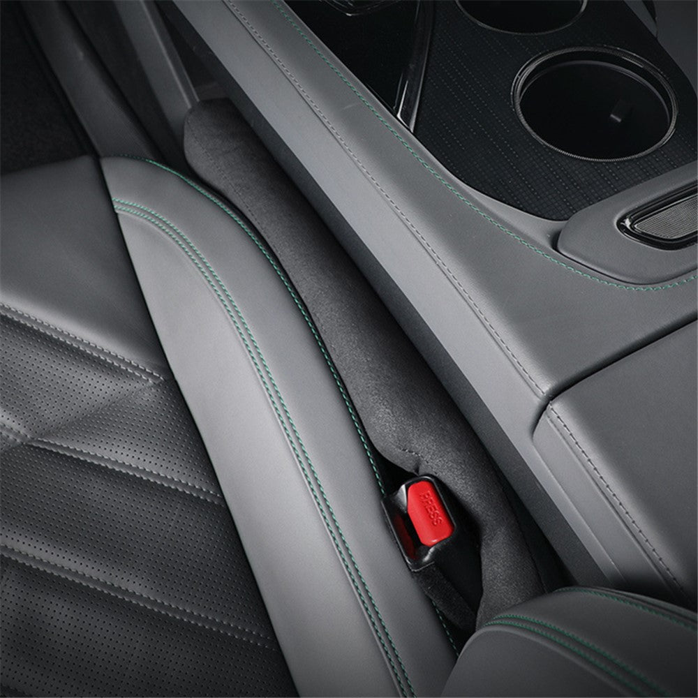 SNBLO 1 Pair Car Seat Gap Filler Suede Seat Gap Plug Leak-proof Strip