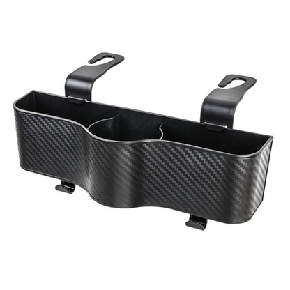 Car Seat Back Storage Box Sundries Organizer Carbon Fiber Texture Plastic Hanging Case