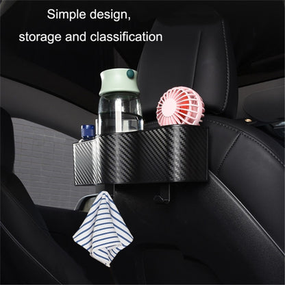 Car Seat Back Storage Box Sundries Organizer Carbon Fiber Texture Plastic Hanging Case