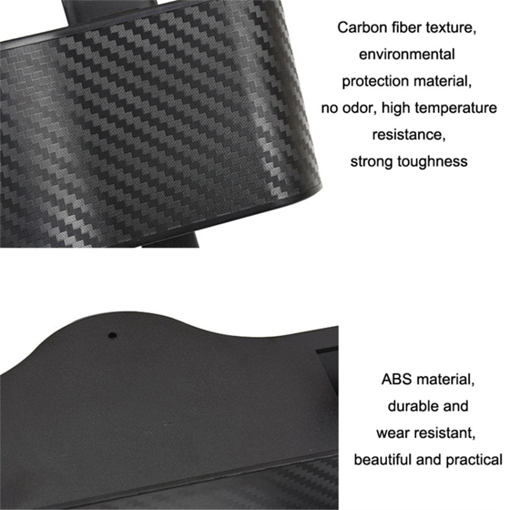 Car Seat Back Storage Box Sundries Organizer Carbon Fiber Texture Plastic Hanging Case