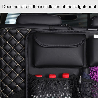 Car Trunk Leather Storage Bag Large Capacity Automotive Backseat Organizer (Mesh Style)