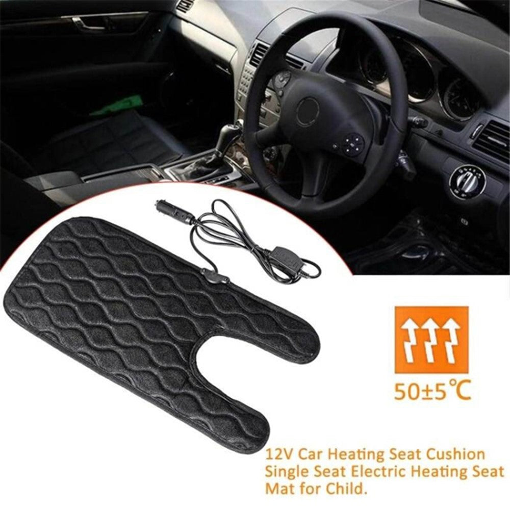 12V Car Heating Seat Cushion Cigarette Lighter Plug Single Seat Electric Heating Seat Mat for Children