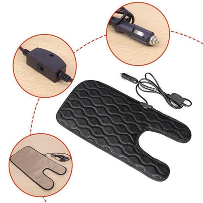 12V Car Heating Seat Cushion Cigarette Lighter Plug Single Seat Electric Heating Seat Mat for Children