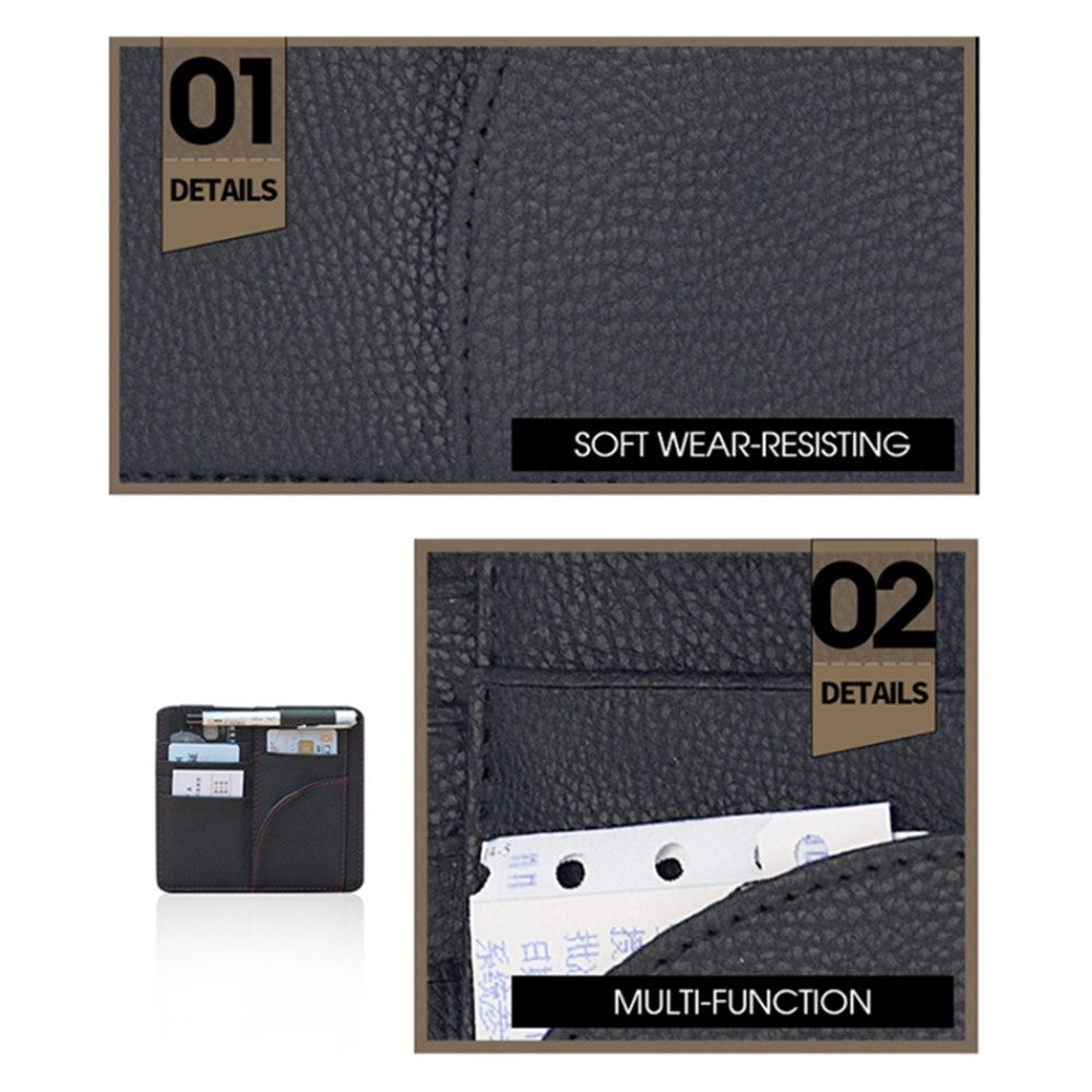 Car Sun Visor Storage Bag PU Leather Cards Bills Driver License Holder Bag