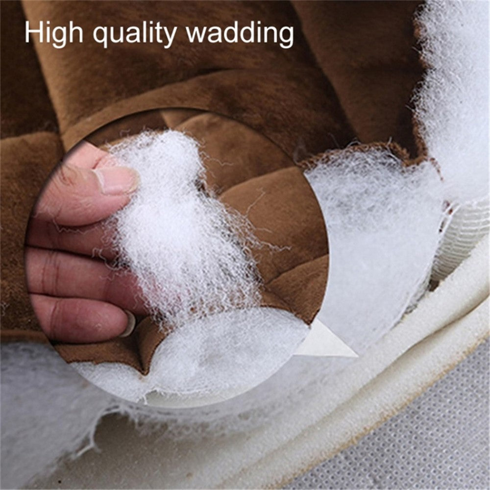 Non-slip Winter Car Front Seat Cover Pad Universal Warm Velvet Cushion with Pocket