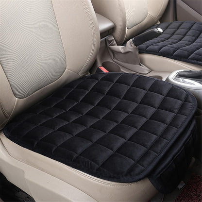 Non-slip Winter Car Front Seat Cover Pad Universal Warm Velvet Cushion with Pocket