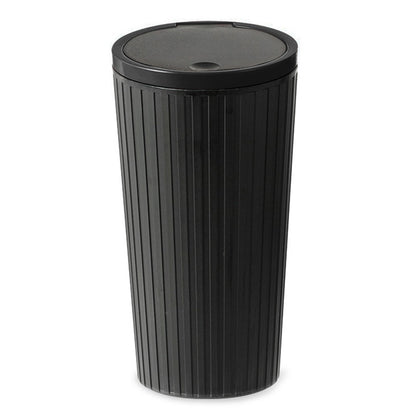 DM-143 ABS + PP Versatile Car Storage Bin with Lid Auto Vehicle Trash Can Fit Cup Holder