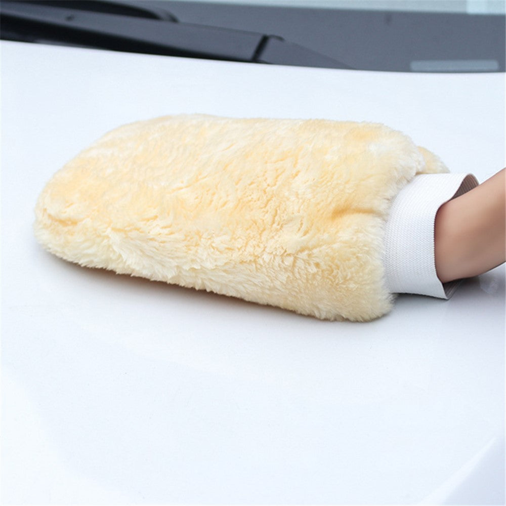 1Pc Car Cleaning Glove Soft Microfiber Double-sided Washing Mitt Auto Wash Supplies