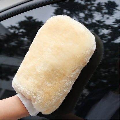 1Pc Car Cleaning Glove Soft Microfiber Double-sided Washing Mitt Auto Wash Supplies