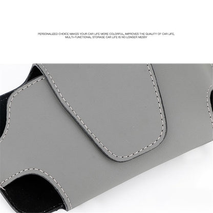 Nappa Texture PU Leather Car Glasses Storage Case Sun Visor Clip Sunglasses Holder