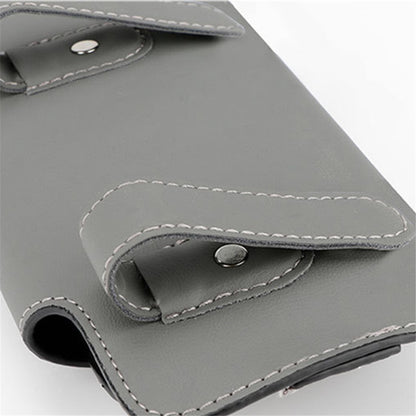 Nappa Texture PU Leather Car Glasses Storage Case Sun Visor Clip Sunglasses Holder