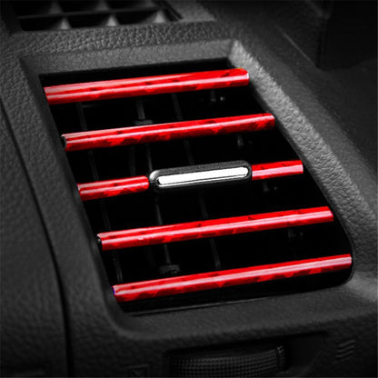 10Pcs Car Air Outlet Decorative Strips Vehicle Trim Air Vent Flexible PVC Decor Strips