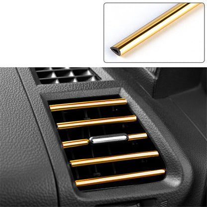 10Pcs Car Air Outlet Decorative Strips Vehicle Trim Air Vent Flexible PVC Decor Strips