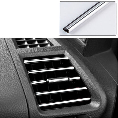 10Pcs Car Air Outlet Decorative Strips Vehicle Trim Air Vent Flexible PVC Decor Strips
