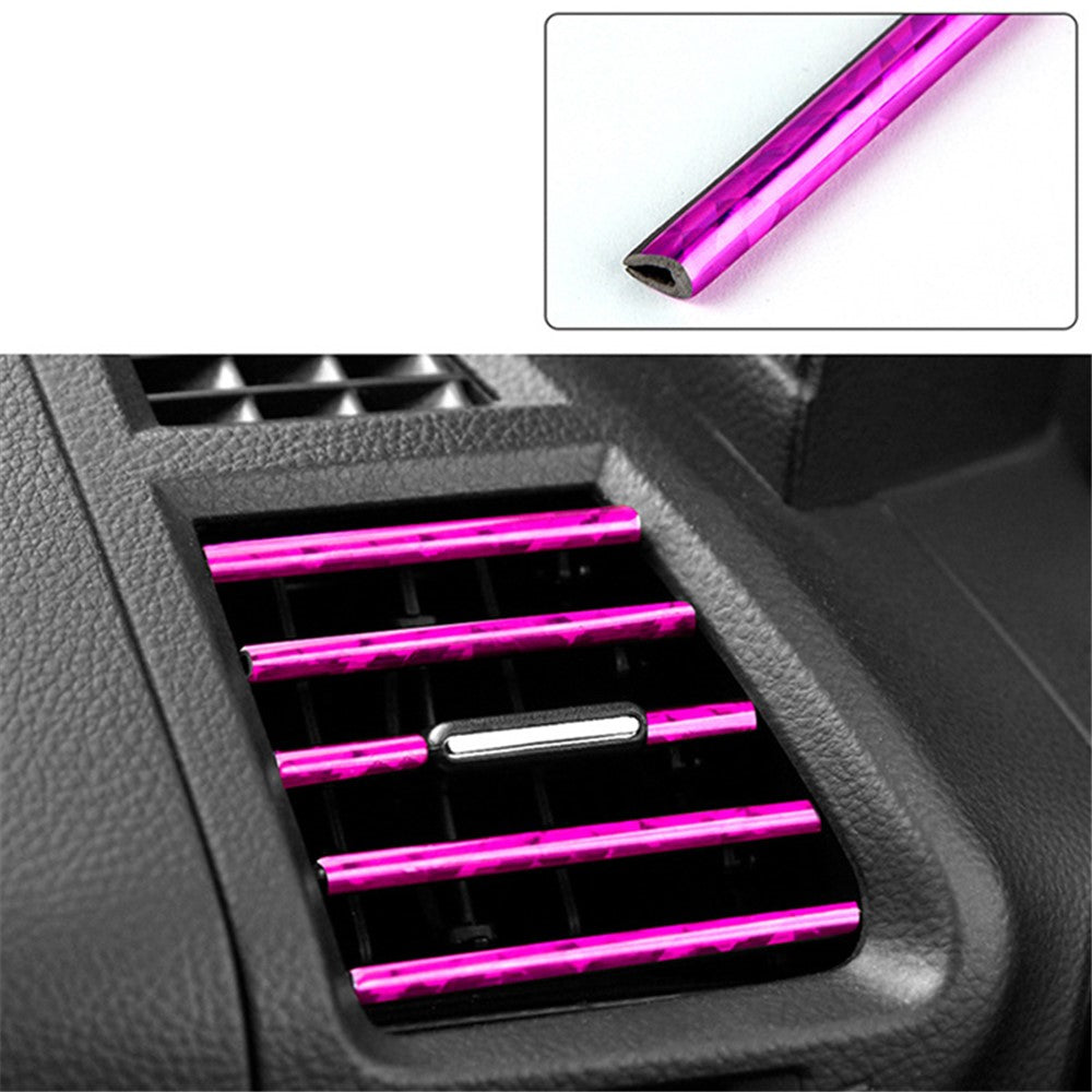 10Pcs Car Air Outlet Decorative Strips Vehicle Trim Air Vent Flexible PVC Decor Strips