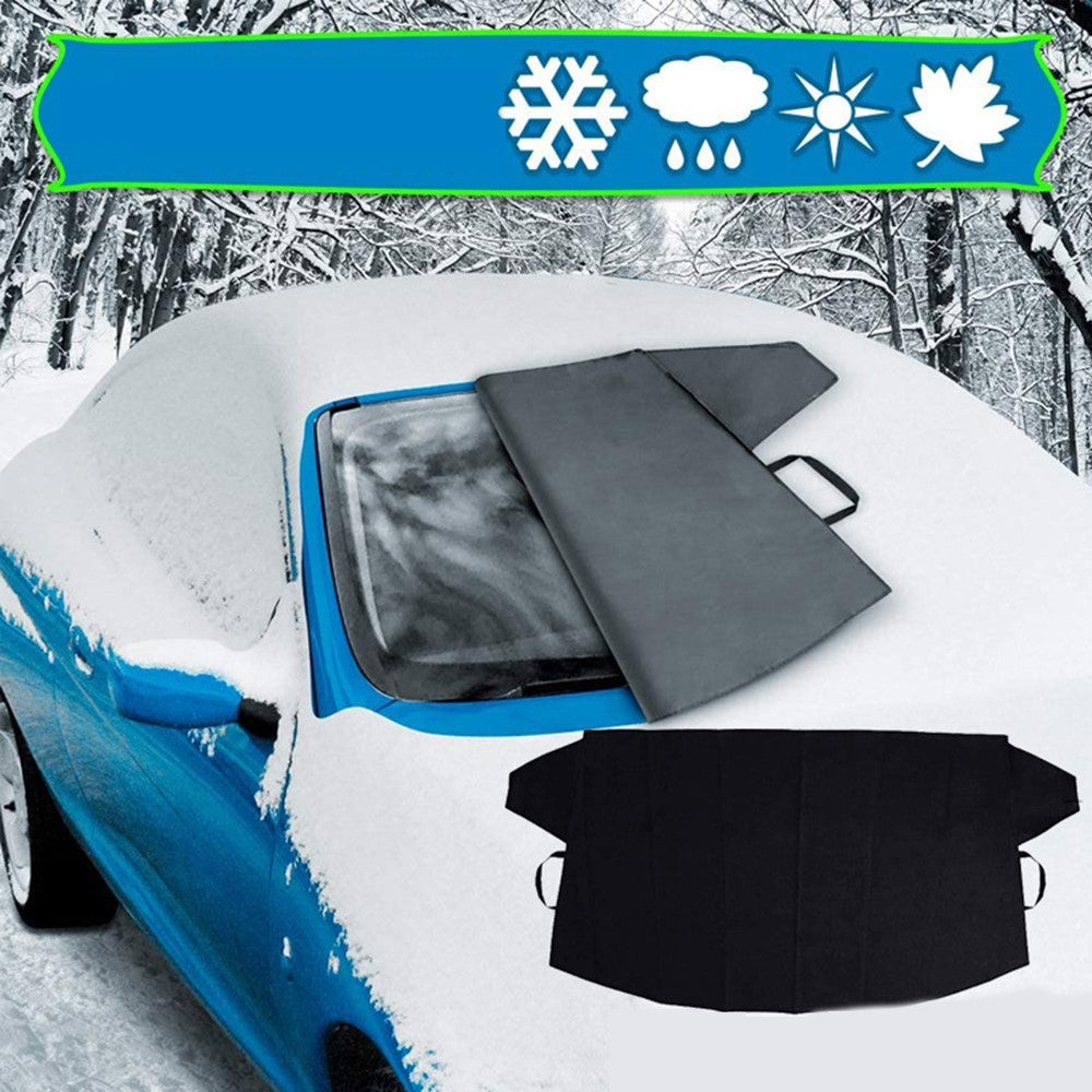 190x107cm 600D Oxford Cloth Thicken Car Front Windshield Waterproof Cover Windscreen Ice Snow Cover