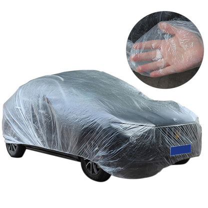 BY-004 Disposable PE Plastic Protective Car Cover Waterproof Automobile Rain Cover (Basic Version), Size: XL