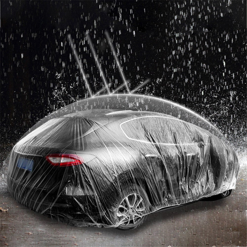 BY-004 Disposable PE Plastic Protective Car Cover Waterproof Automobile Rain Cover (Basic Version), Size: XL
