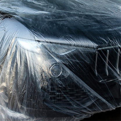 BY-004 Dustproof PE Waterproof Car Cover Disposable Rain Cover with Elastic Band (Upgraded Version), Size: L