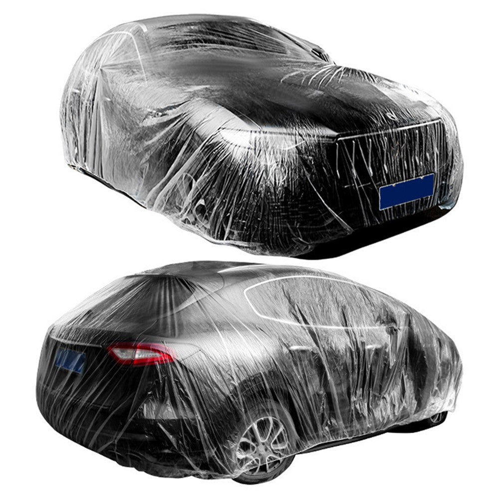 BY-004 Dustproof PE Waterproof Car Cover Disposable Rain Cover with Elastic Band (Upgraded Version), Size: XL