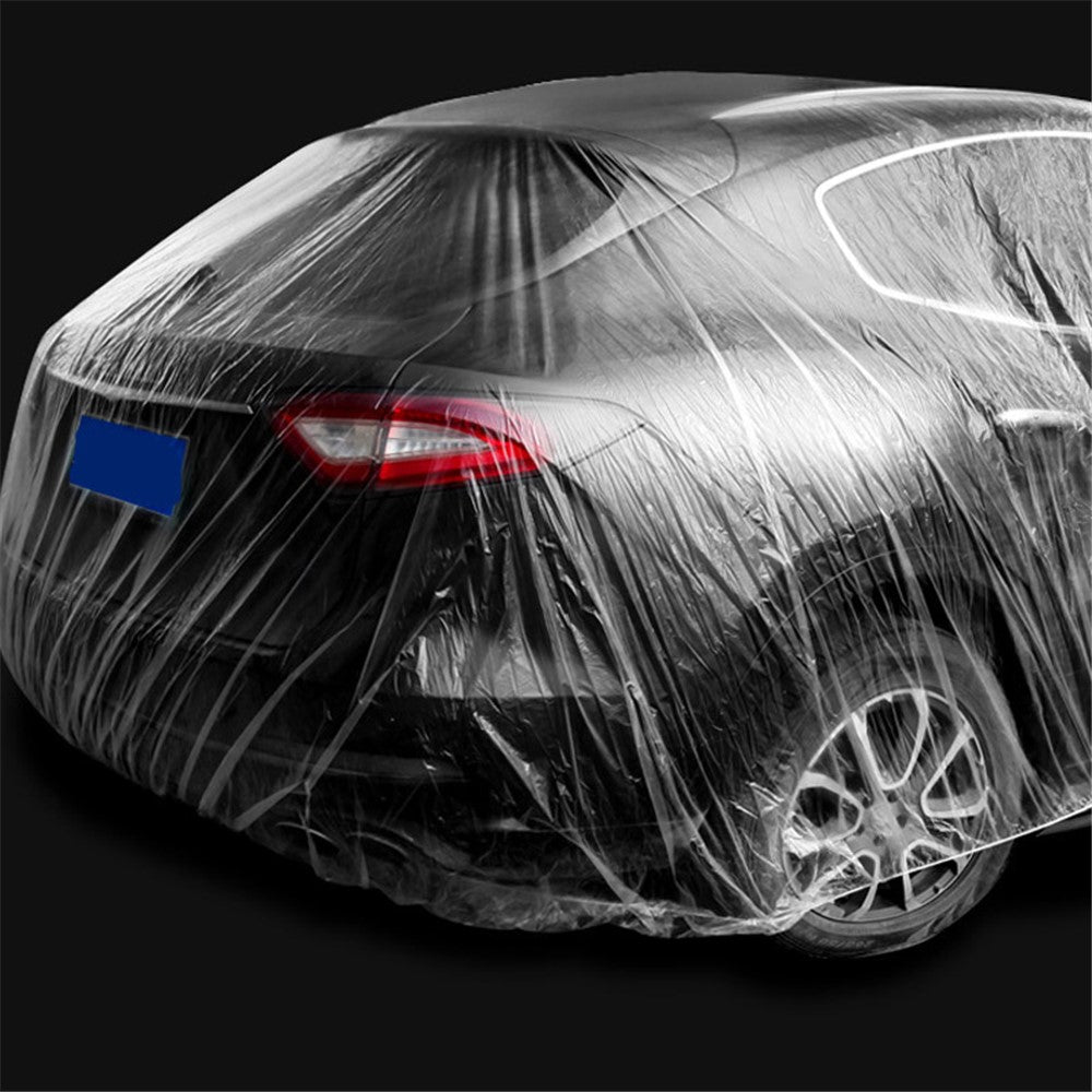 BY-004 Dustproof PE Waterproof Car Cover Disposable Rain Cover with Elastic Band (Upgraded Version), Size: XL
