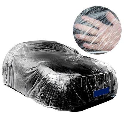BY-004 Dustproof PE Waterproof Car Cover Disposable Rain Cover with Elastic Band (Upgraded Version), Size: XL
