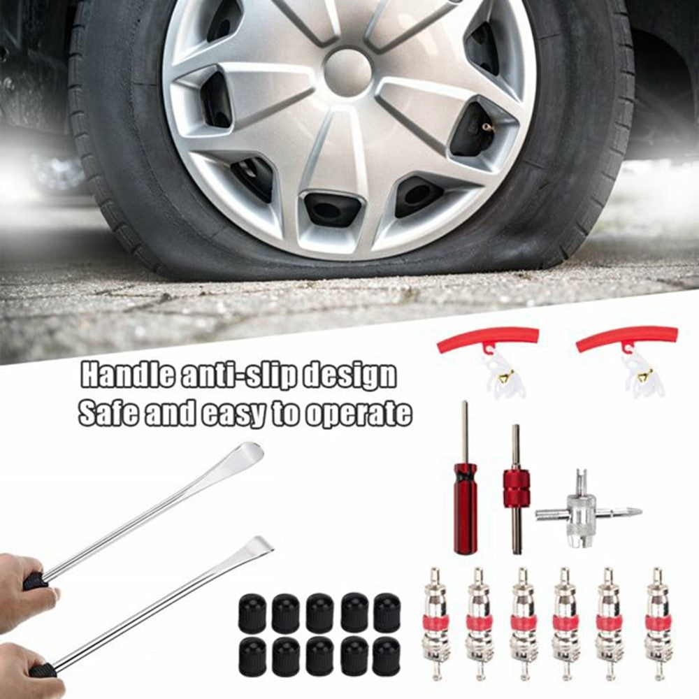 25Pcs / Set Tire Lever Tool Car Motorcycle Bike Wheel Rim Removal Repair Kit