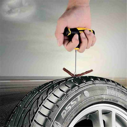 8Pcs / Set Car Tyre Puncture Repair Kit Tire Pressure Gauge Pliers Tool with Storage Case