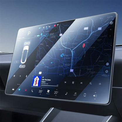 For Model Y (2020-2025) / Model 3 (2017-2023) Tempered Glass Film Kit Center Console Rearview Mirror Screen Protector