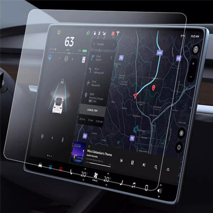 For Tesla Model Y (2021-2024) / Model 3 (2017-2022) 15.6 inch (35 x22.7cm) HD Clear Car Display Navigation Screen Protector Tempered Glass Film