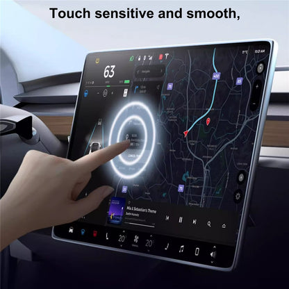 For Tesla Model Y (2021-2024) / Model 3 (2017-2022) 15.6 inch (35 x22.7cm) HD Clear Car Display Navigation Screen Protector Tempered Glass Film