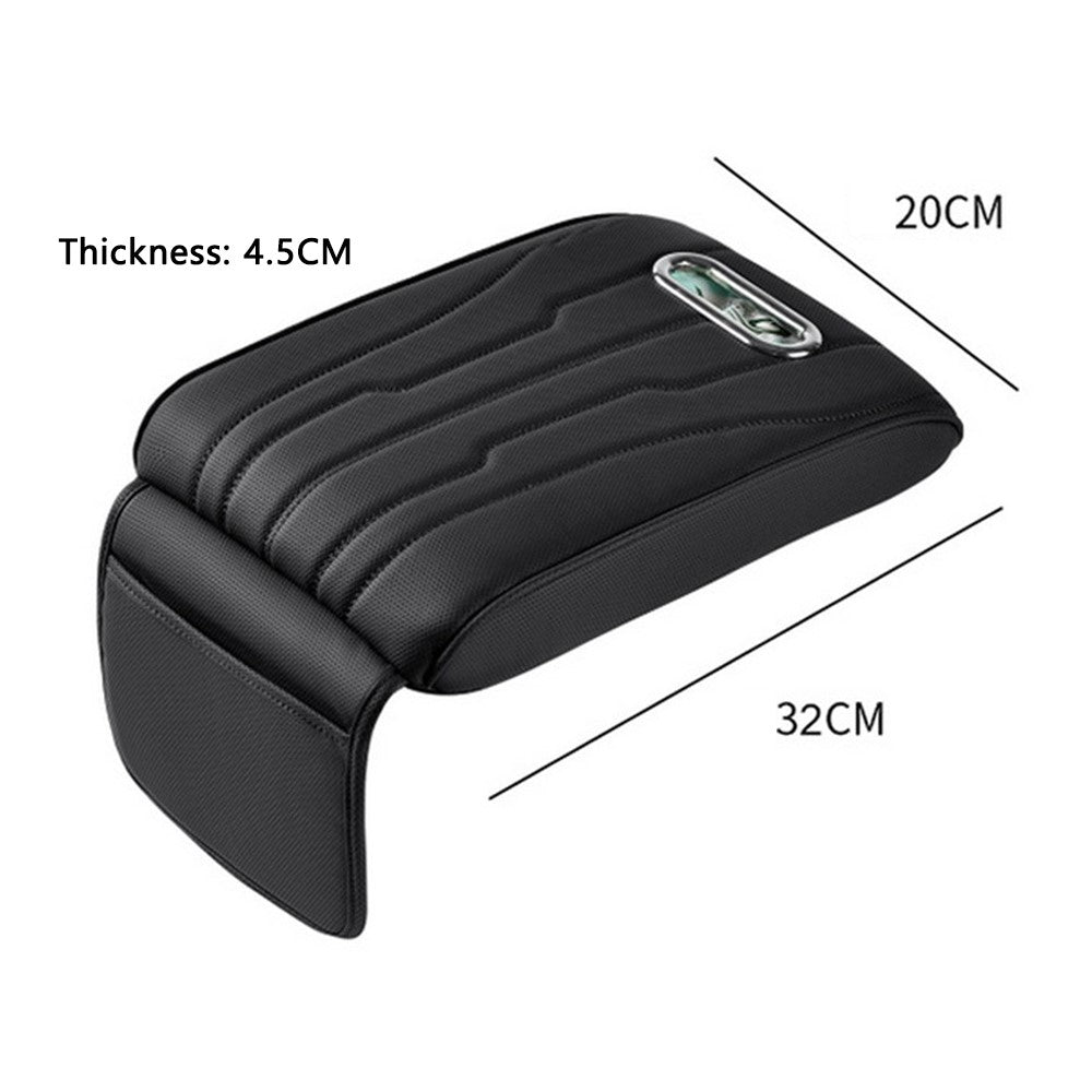 FSX001 Leather+Memory Foam Car Armrest Box Heighten Pad Car Armrest Box Cover Tissue Box