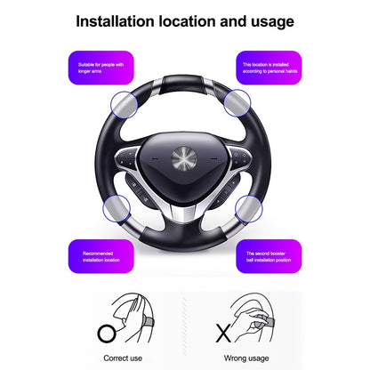3R 3R2251 Universal Car Steering Wheel Spinner Knob Auxiliary Booster Aid Control Handle Knob Ball
