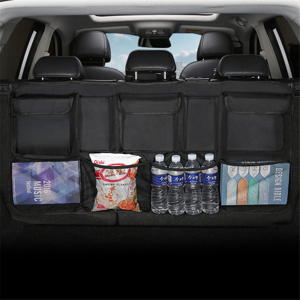 105x52cm Car Rear Seat Back Organizer Auto Trunk Cargo Storage Bag Mesh Pocket
